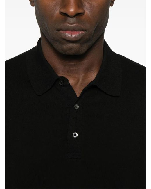 Eraldo Gestricktes Poloshirt in Black für Herren