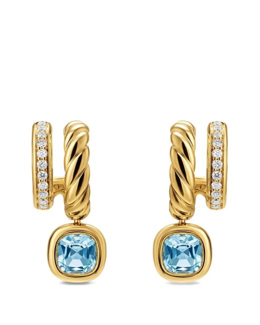 David Yurman Metallic Dy Mercer Color Two Row Drop Earrings