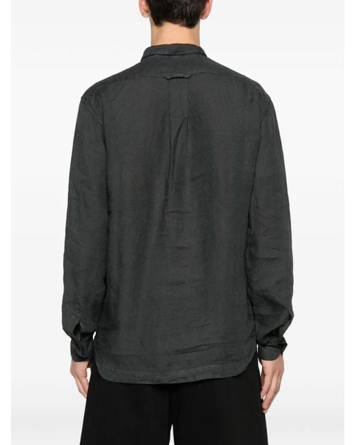 Barena Pavan Linnen Overhemd in het Black voor heren