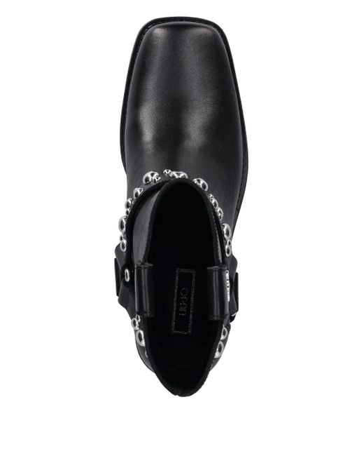 Liu Jo Black Studded-Strap Boots