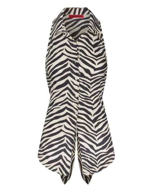 Simon Miller White Loch Sleeveless Button-Up Top