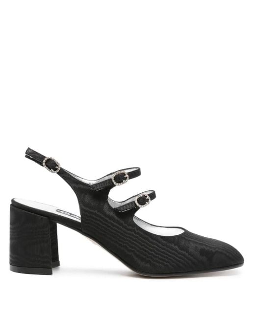 CAREL PARIS Black Banana 70Mm Slingback Pumps