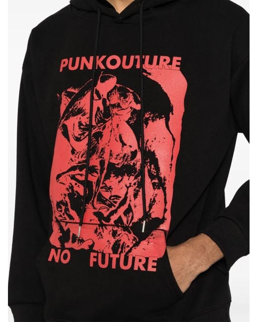 JUNTAE KIM Black Punkcouture Hoodie for men