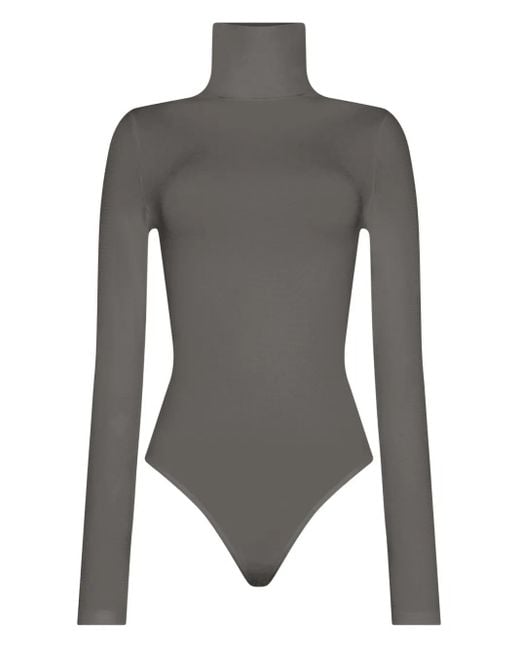 Wolford タートルネック ボディスーツ Gray