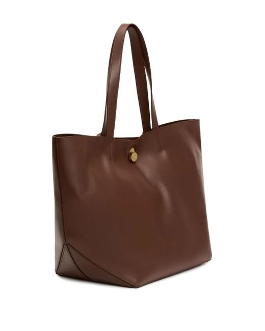 Fabiana Filippi Brown Eclissi Button-Fastening Tote Bag