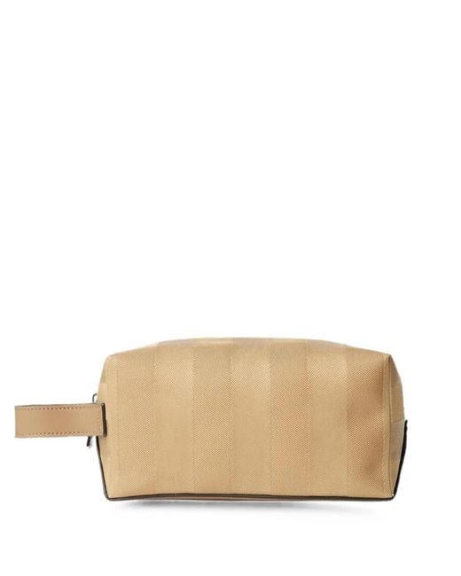 Fendi Natural Lui Striped Wash Bag for men