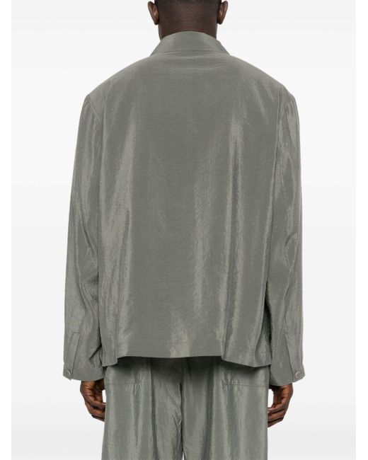 Giacca-camicia con tasche di Lemaire in Gray da Uomo
