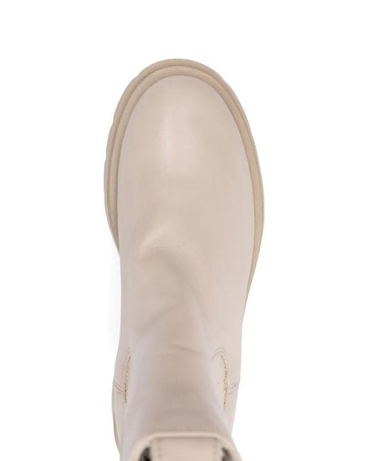 Marc O' Polo Natural 50Mm Elastic-Panelled Chelsea Boots