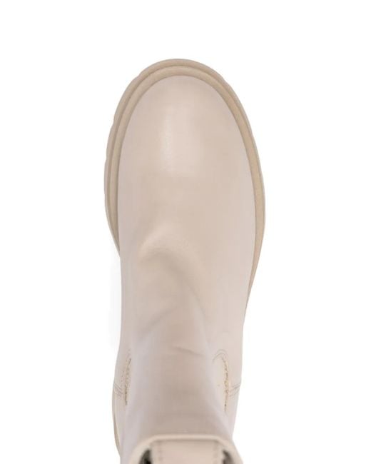 Marc O' Polo Natural 50Mm Elastic-Panelled Chelsea Boots