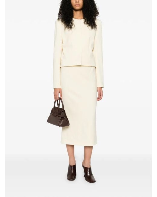A.M.G White Round-Neck Jacket