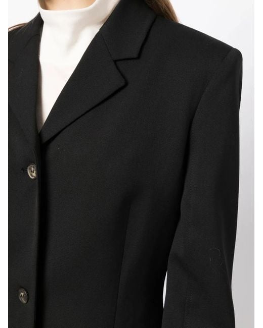 Loulou de Saison Black Single-Breasted Virgin-Wool Blazer