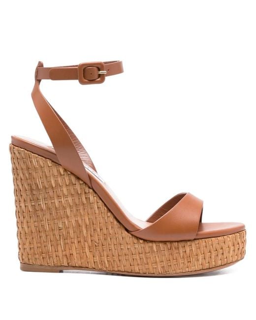 Aquazzura Brown 110Mm Sunseeker Wedge Sandals