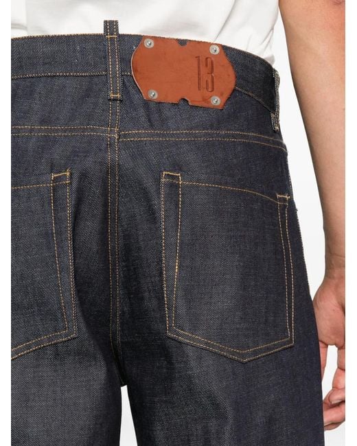 Jean Ample À Patch Logo 3Dici pour homme en coloris Blue