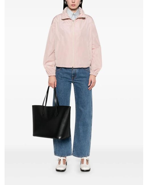 Herno Pink Lightweight High-Collar Jacket With Elasticized Cuffs