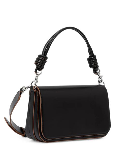 Benetton Black Be Bag Knotted-Handle Shoulder Bag