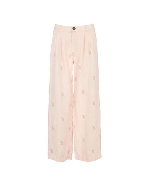 MAISON HOTEL White Otto Wide-Leg Trousers