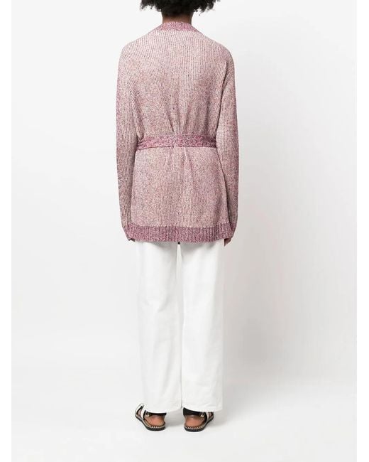 Woolrich Pink Ribbed-Knit Cardigan