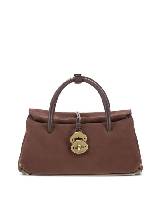 Borsa Tote Con Manici di Zanellato in Brown