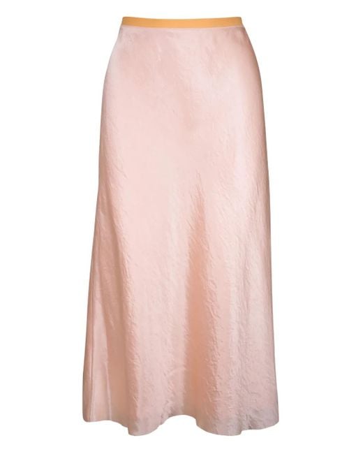 Vince Pink Elasticated-Waistband Skirt