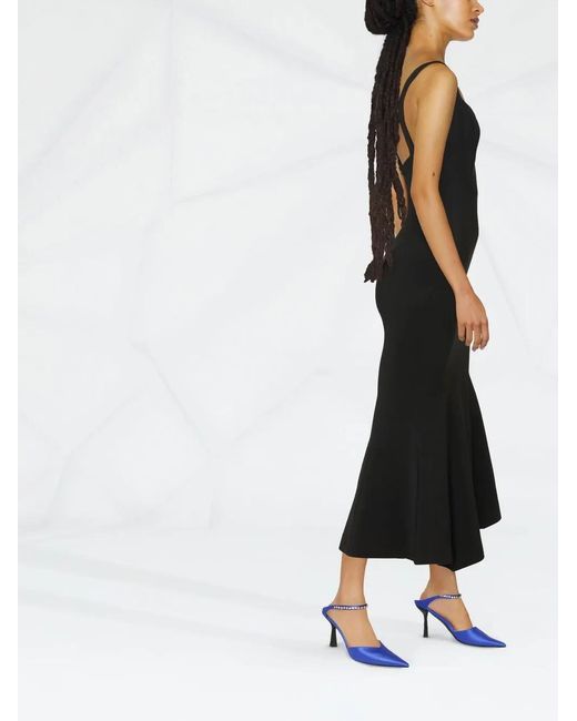 Alexandre Vauthier Black Flared-Hem Dress