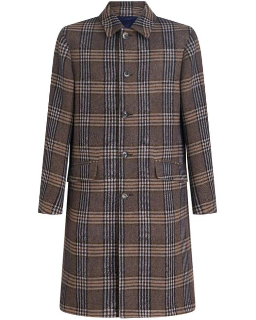 Etro Mantel Mit Karomuster in Gray für Herren