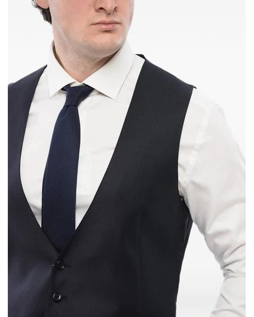 Corneliani Blue Academy Martingale Waistcoat for men