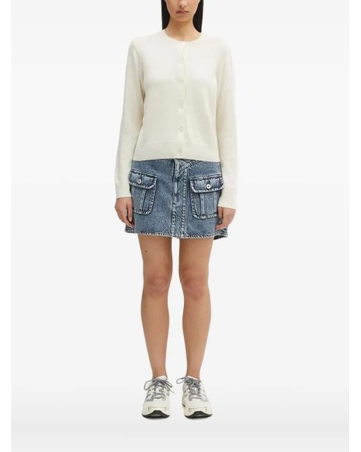 Samsøe & Samsøe Blue Saboston Kaschmircardigan mit Knopfleiste