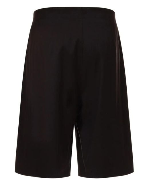 Just Cavalli Black Pleated Button Shorts