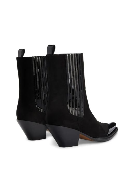 Alexandre Vauthier Black Suede Ankle Boots