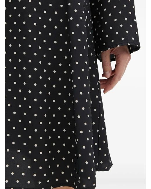 Marc O' Polo Black Polka-Dot Flared Dress