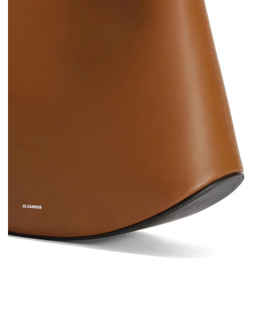 Jil Sander Brown Medium Eldorado Shoulder Bag