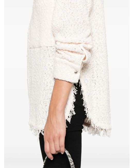 IRO White Solaria Tweed Shirt