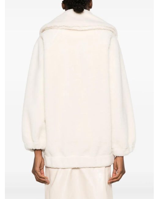 Patou Natural Sweatshirt Jacket With Embroidered Logo