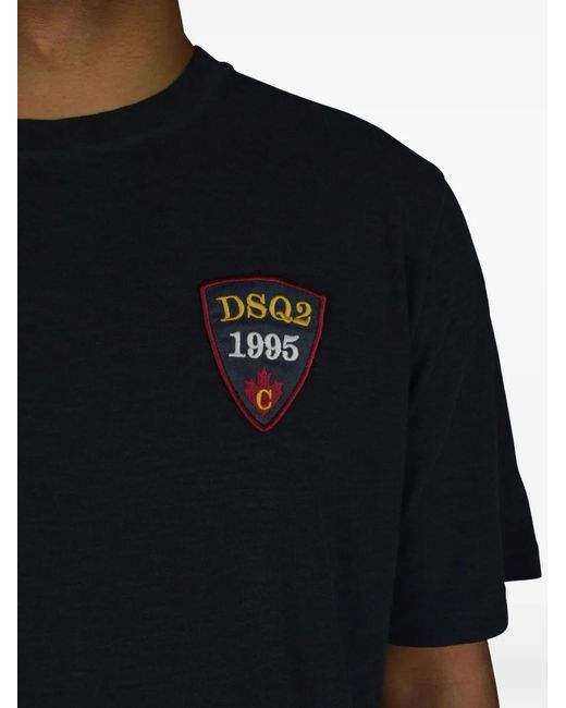DSquared² Oversized T-Shirt Met Patch in het Black voor heren