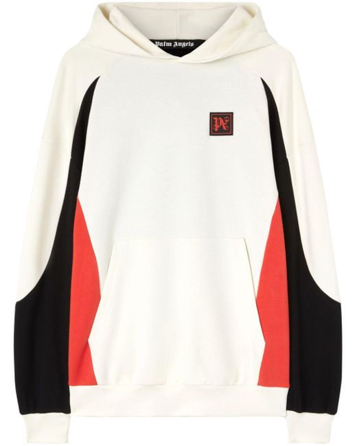 Palm Angels Red Paxhaas Colour-block Hoodie for men