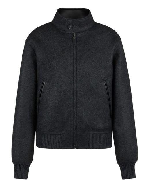 Tod's Black Wool Bomber Jacket