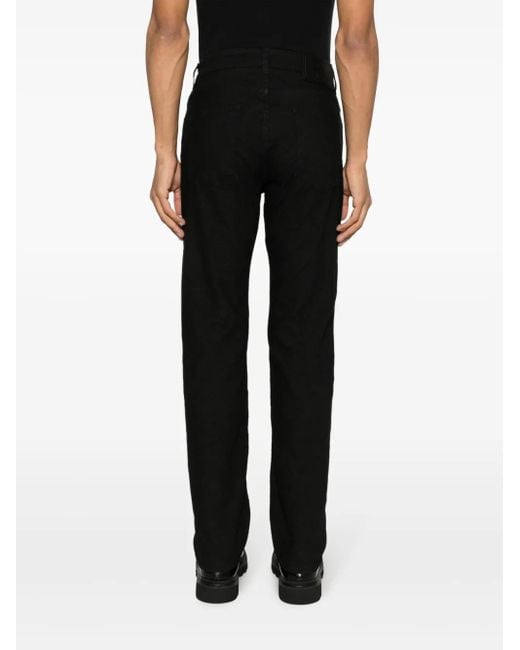 Etro Black Jacquard Slim-Fit Jeans for men