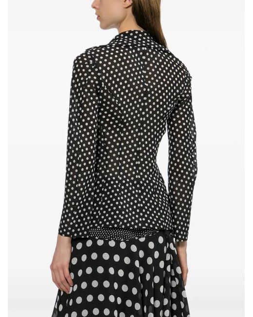 Junya Watanabe Black Polka Dot Blouse