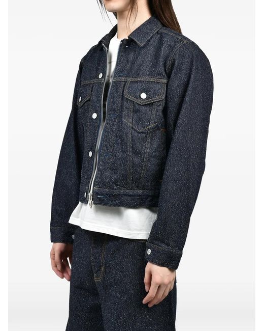 MASU Blue Zip-Up Denim Jacket for men