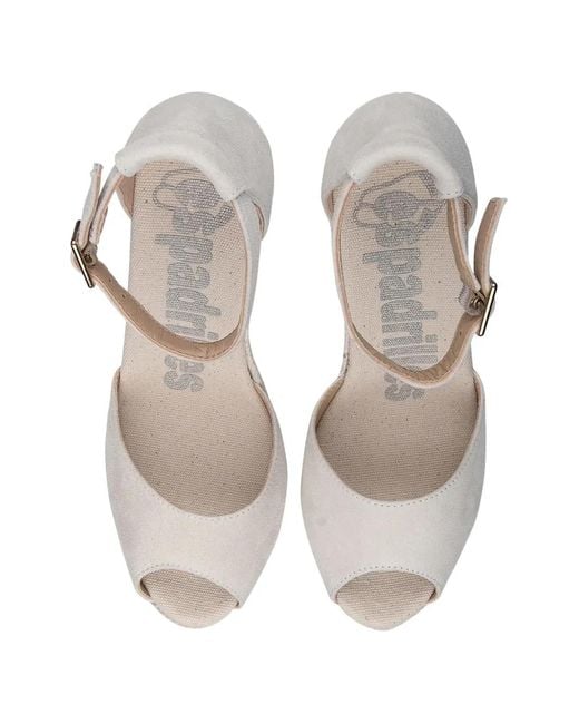 Espadrilles White Wedge Peep-Toe Sandals