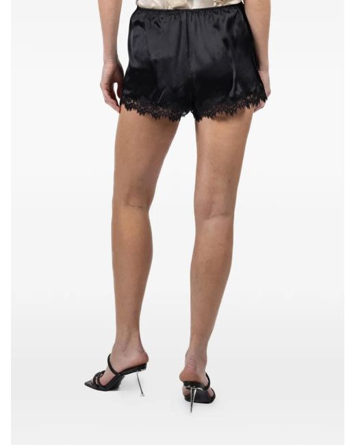 Doen Black Iona Lace Shorts