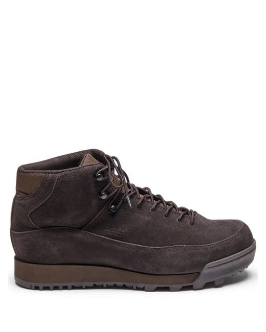 Suicoke Brown Lace-Up Suede Boots