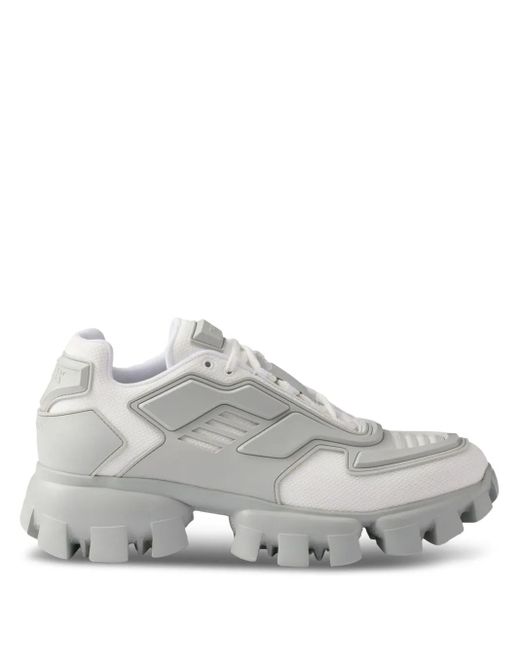 Prada Gray Cloudbust Platform-sole Sneakers for men