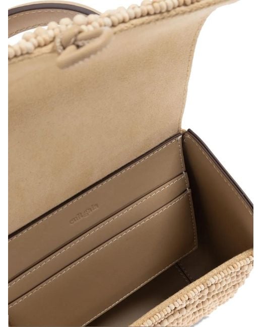 Cult Gaia Metallic Wood-Bead Embellished Tote Bag