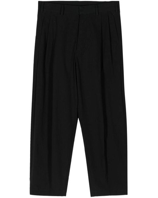 Uma Wang Black Cotton Straight-leg Trousers for men