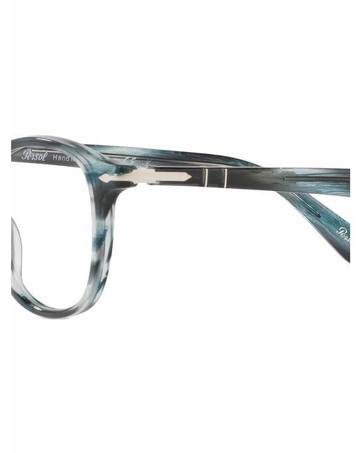 Persol Brown Striped Square-Frame Glasses for men