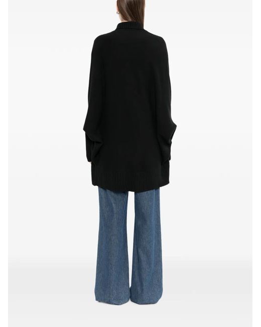 N.Peal Cashmere Black Cocooning Cardigan