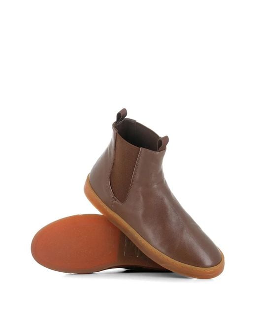 Officine Creative Brown Pull-Tab Leather Boots