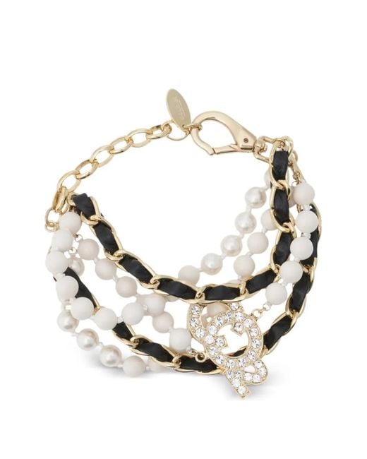 Doublet Metallic Co2 Crystal-Embellished Bracelet for men