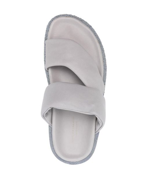 Officine Creative White Inner Double-strap Leather Sandals